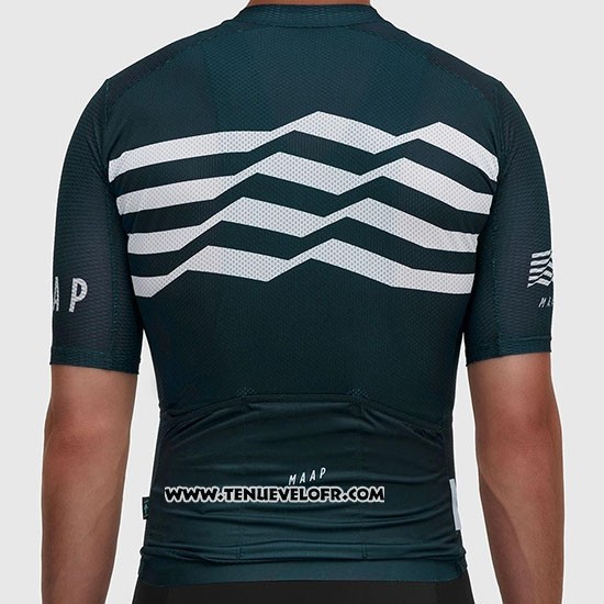 2019 Maillot Ciclismo MAAP Flag Vert Blanc Noir Manches Courtes et Cuissard