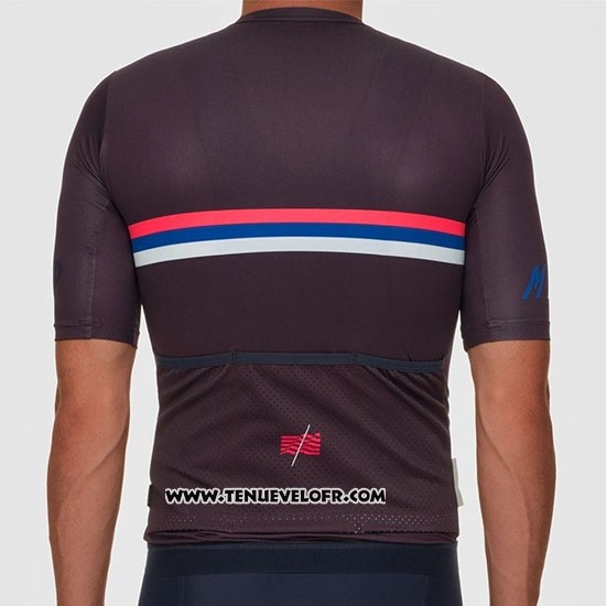 2019 Maillot Ciclismo MAAP Nationals Mulberry Marron Manches Courtes et Cuissard