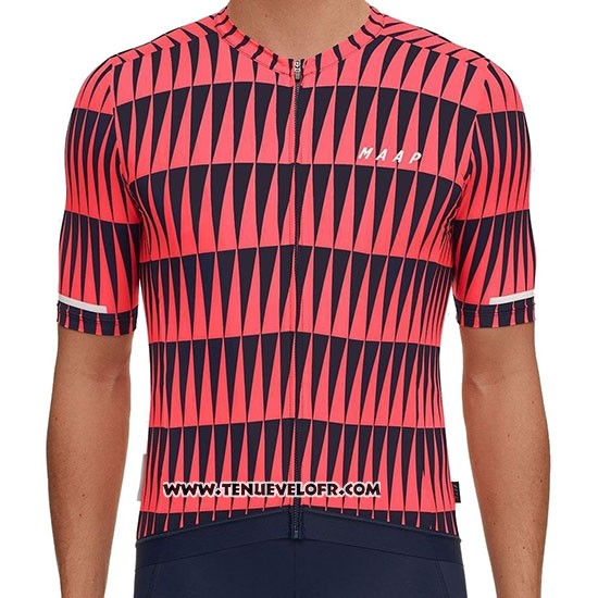 2019 Maillot Ciclismo MAAP Rouge Noir Manches Courtes et Cuissard
