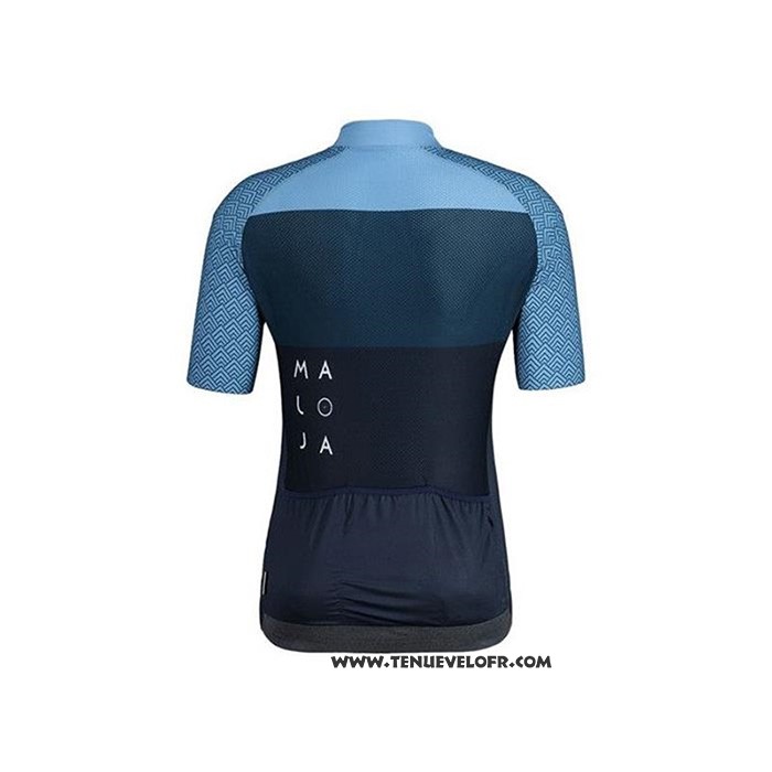 2020 Maillot Ciclismo Maloja Bleu Manches Courtes et Cuissard