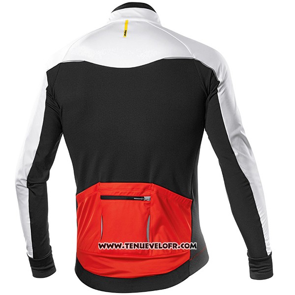2017 Maillot Ciclismo Mavic Blanc et Orange Manches Longues et Cuissard