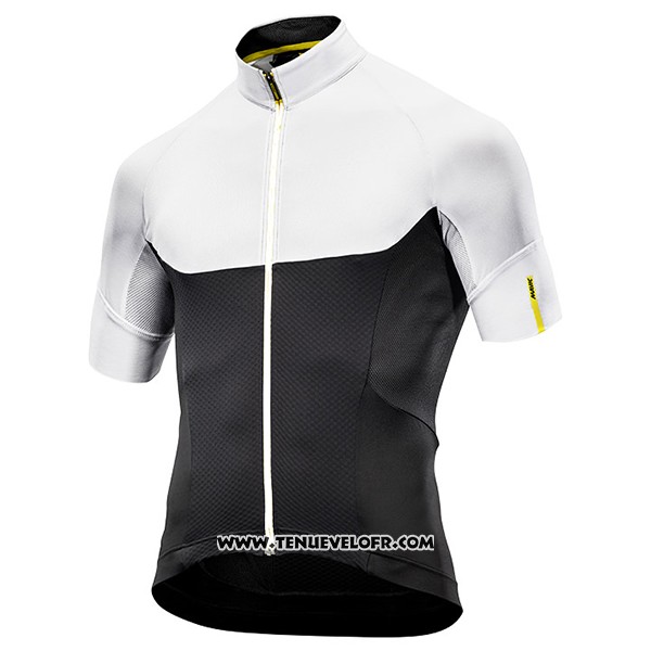 2017 Maillot Ciclismo Mavic Noir et Blanc Manches Courtes et Cuissard