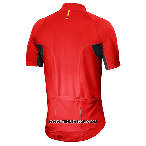 2017 Maillot Ciclismo Mavic Rouge Manches Courtes et Cuissard