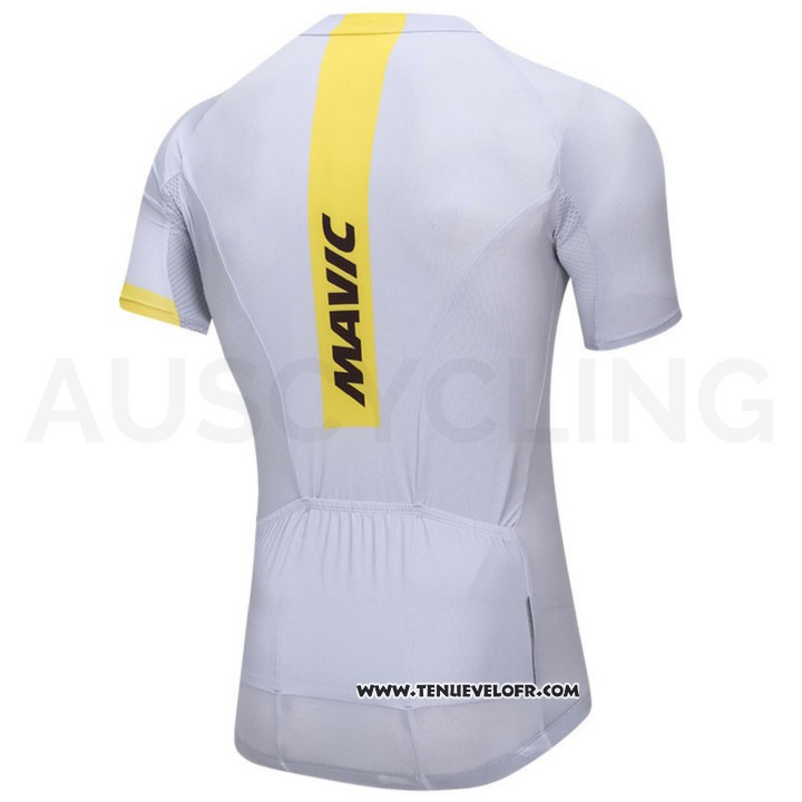 2018 Maillot Ciclismo Mavic Blanc Manches Courtes et Cuissard