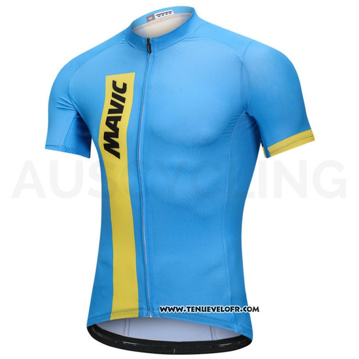 2018 Maillot Ciclismo Mavic Bleu Manches Courtes et Cuissard
