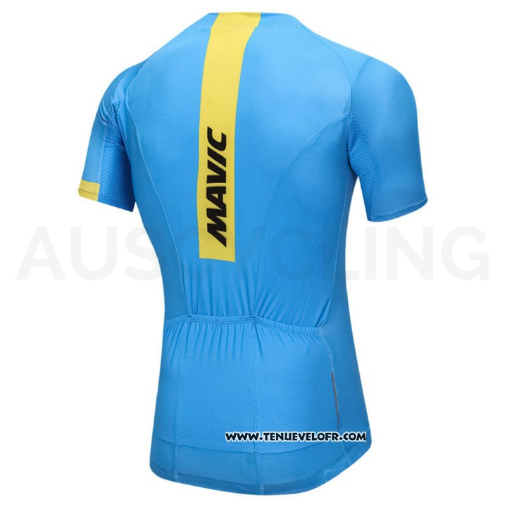 2018 Maillot Ciclismo Mavic Bleu Manches Courtes et Cuissard