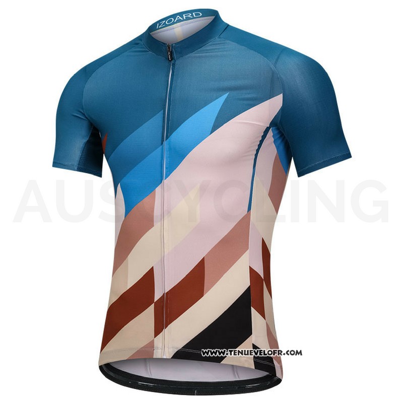 2018 Maillot Ciclismo Mavic Bleu et Marron Manches Courtes et Cuissard