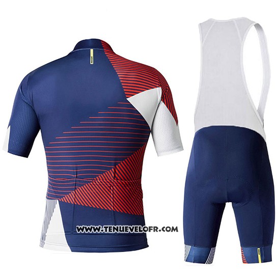 2018 Maillot Ciclismo Mavic Cosmic LTD Fonce Bleu Manches Courtes et Cuissard