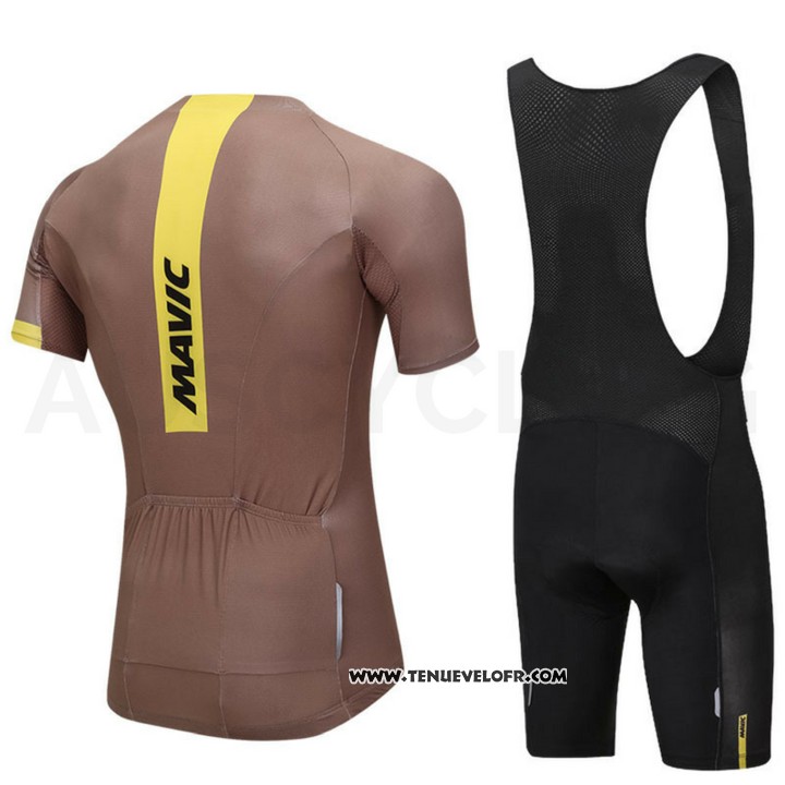 2018 Maillot Ciclismo Mavic Marron Manches Courtes et Cuissard