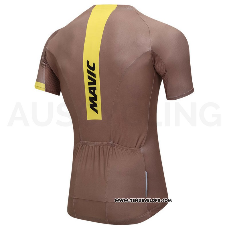 2018 Maillot Ciclismo Mavic Marron Manches Courtes et Cuissard