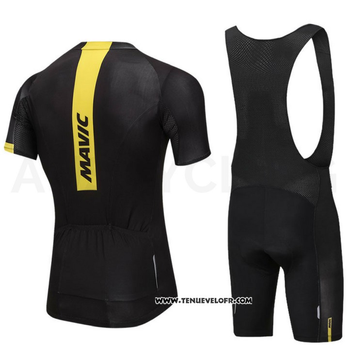 2018 Maillot Ciclismo Mavic Noir Manches Courtes et Cuissard