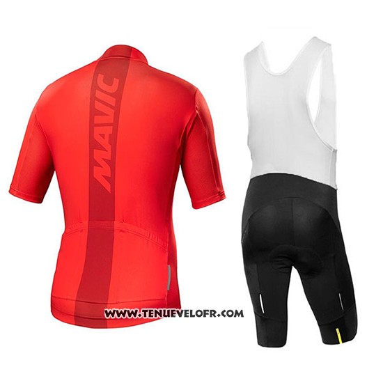 2018 Maillot Ciclismo Mavic Rouge Manches Courtes et Cuissard