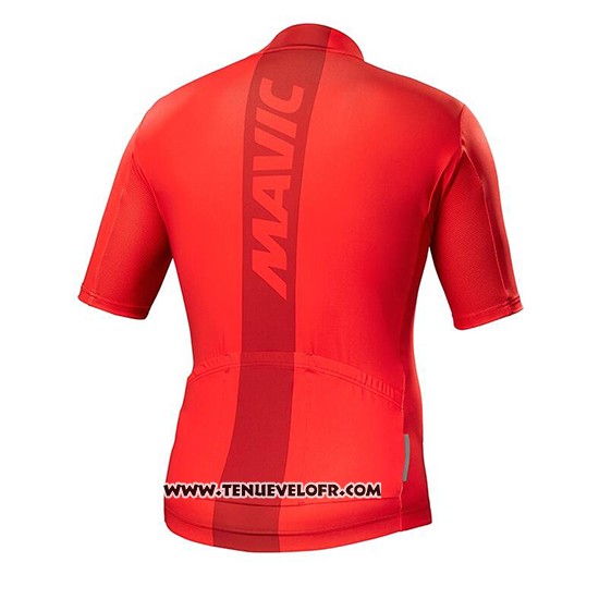 2018 Maillot Ciclismo Mavic Rouge Manches Courtes et Cuissard