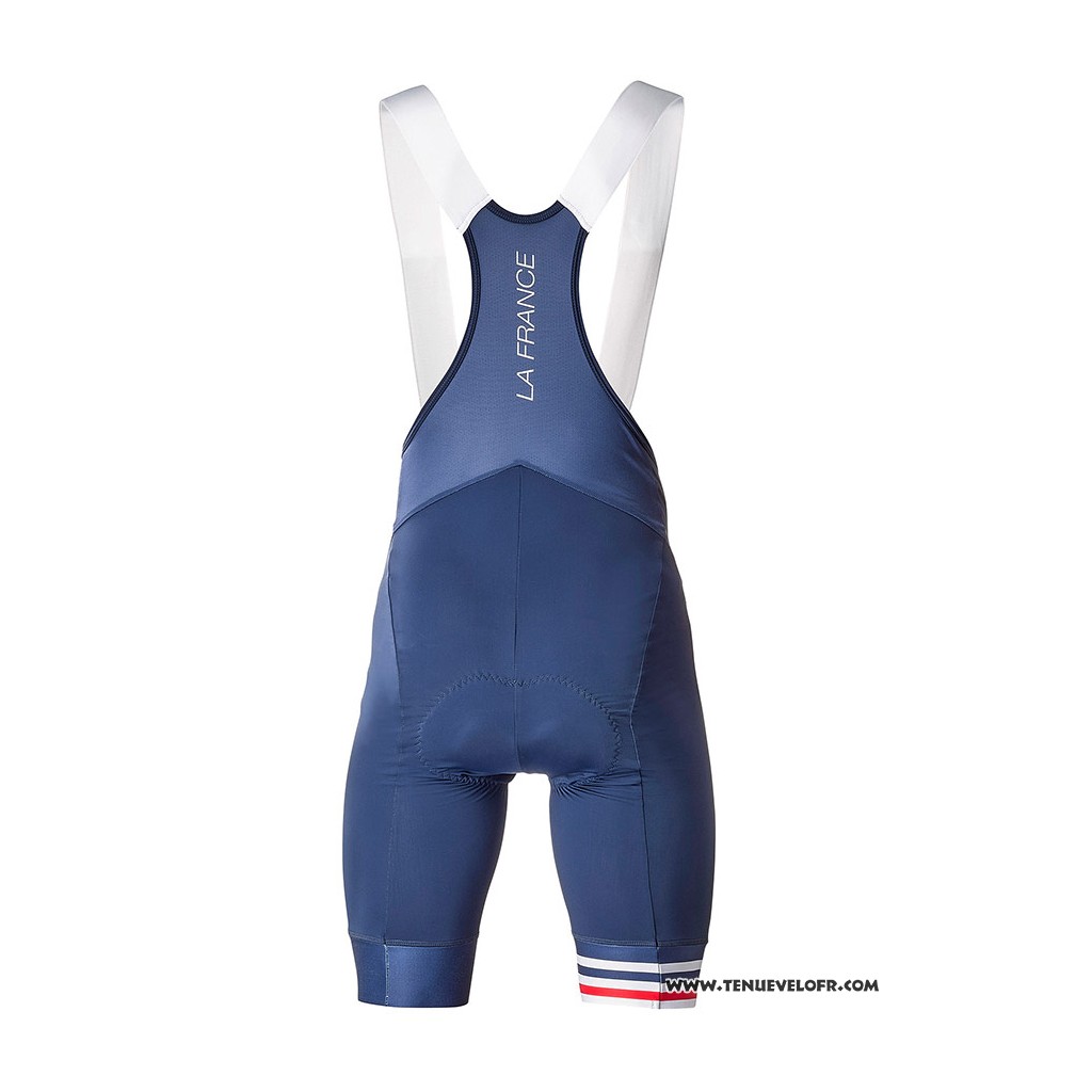 2019 Maillot Ciclismo Mavic Blanc Bleu Manches Courtes et Cuissard