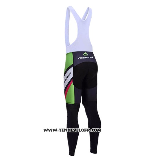 2017 Maillot Ciclismo Merida Noir et Blanc Manches Longues et Cuissard