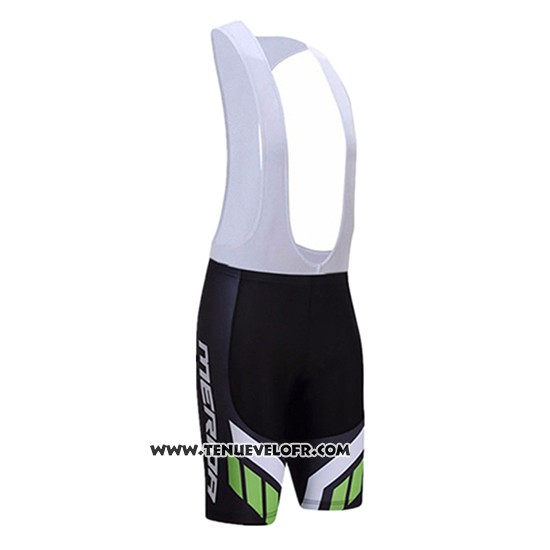 2017 Maillot Ciclismo Merida Noir et Vert Manches Courtes et Cuissard