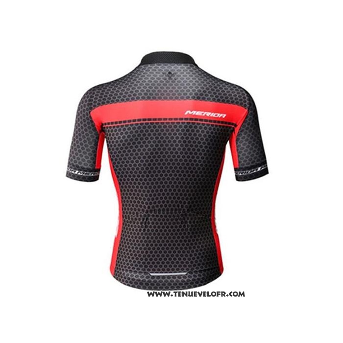 2020 Maillot Ciclismo Merida Rouge Noir Manches Courtes et Cuissard