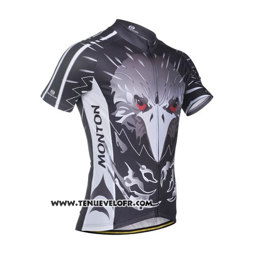 2014 Maillot Ciclismo Monton Argent et Marron Manches Courtes et Cuissard