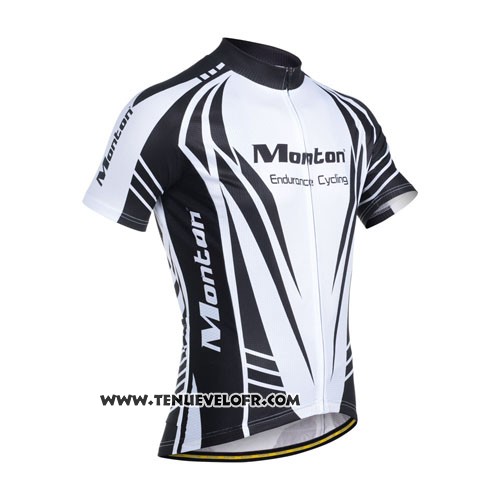 2014 Maillot Ciclismo Monton Noir et Blanc Manches Courtes et Cuissard
