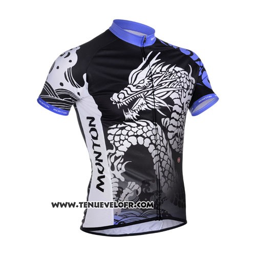 2014 Maillot Ciclismo Monton Noir et Violet Manches Courtes et Cuissard