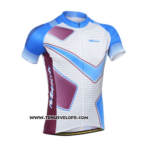 2014 Maillot Ciclismo Monton Violet et Bleu Manches Courtes et Cuissard