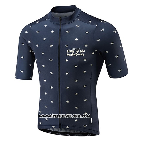 2018 Maillot Ciclismo Morvelo Fonce Bleu Manches Courtes et Cuissard