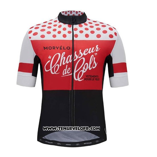 2018 Maillot Ciclismo Morvelo Rouge et Noir Manches Courtes et Cuissard