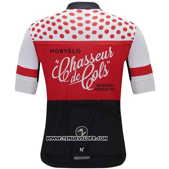 2018 Maillot Ciclismo Morvelo Rouge et Noir Manches Courtes et Cuissard