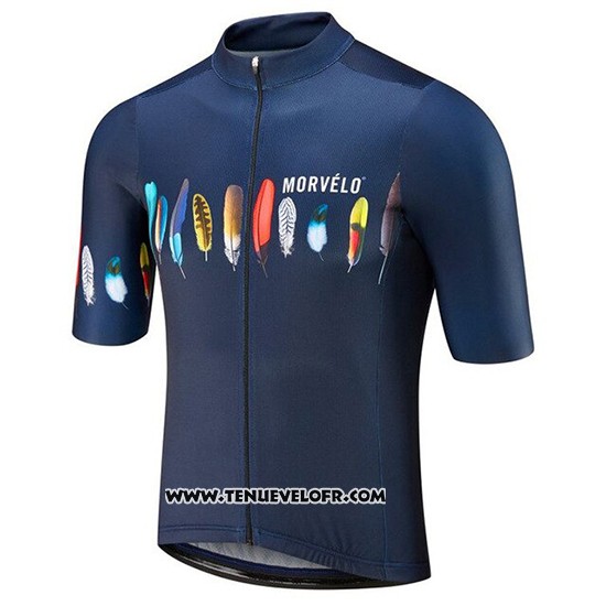 2019 Maillot Ciclismo Morvelo Fonce Bleu Manches Courtes et Cuissard