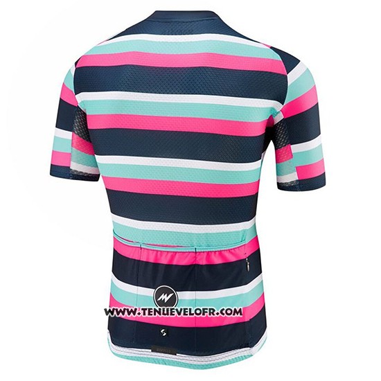 2019 Maillot Ciclismo Morvelo Vert Rose Noir Manches Courtes et Cuissard