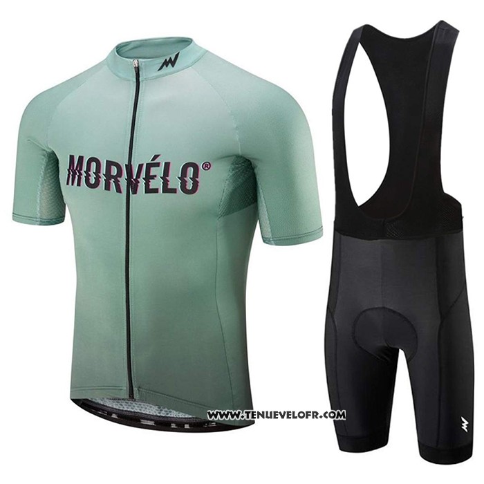 2020 Maillot Cyclisme Morvelo Vert Manches Courtes et Cuissard
