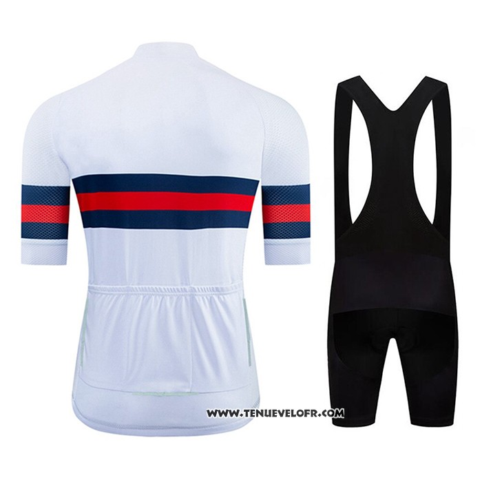 2020 Maillot Ciclismo NDLSS Blanc Manches Courtes et Cuissard