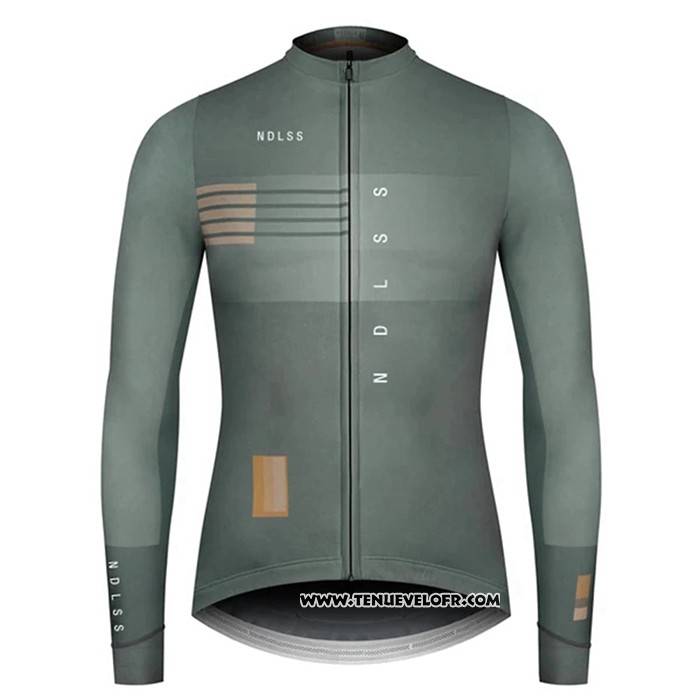 2020 Maillot Ciclismo NDLSS Gris Manches Longues et Cuissard