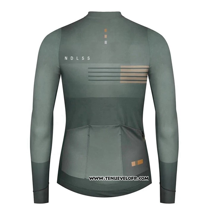 2020 Maillot Ciclismo NDLSS Gris Manches Longues et Cuissard