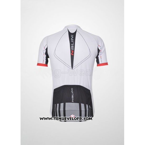 2012 Maillot Ciclismo Nalini Blanc et Noir Manches Courtes et Cuissard