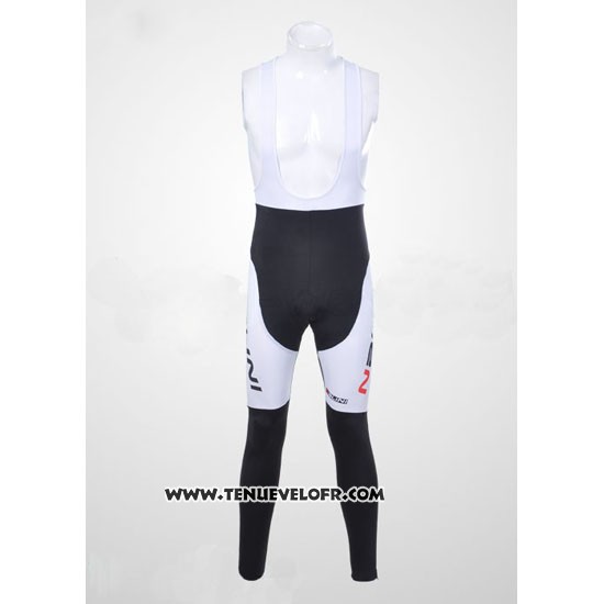 2012 Maillot Ciclismo Nalini Blanc et Noir Manches Longues et Cuissard