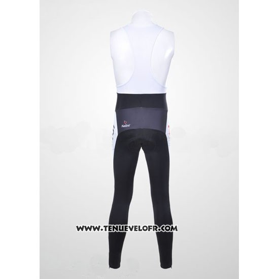 2012 Maillot Ciclismo Nalini Blanc et Noir Manches Longues et Cuissard