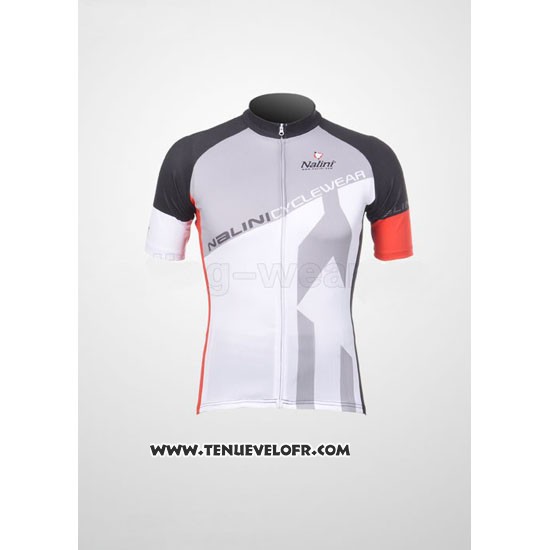 2012 Maillot Ciclismo Nalini Noir et Blanc Manches Courtes et Cuissard