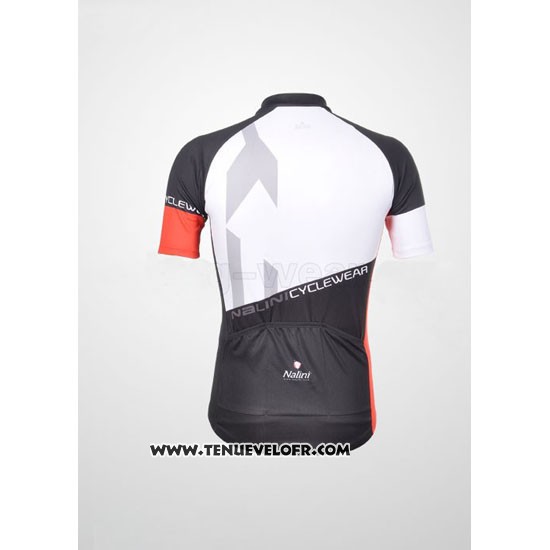 2012 Maillot Ciclismo Nalini Noir et Blanc Manches Courtes et Cuissard