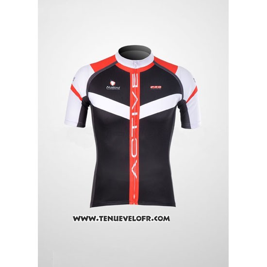 2012 Maillot Ciclismo Nalini Noir et Rouge Manches Courtes et Cuissard