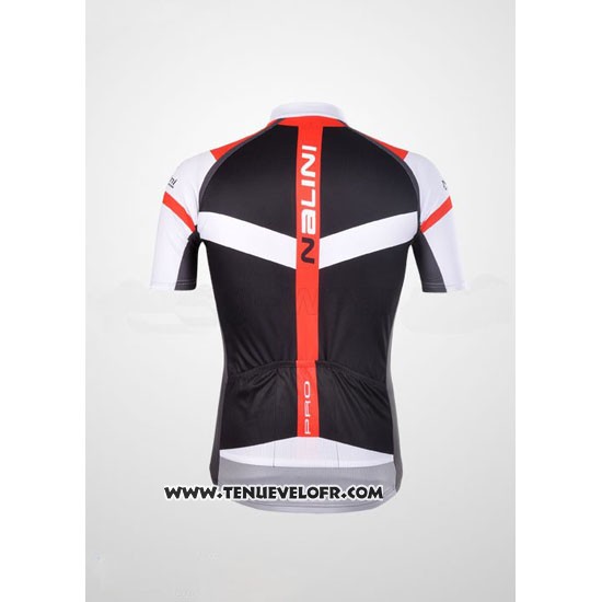 2012 Maillot Ciclismo Nalini Noir et Rouge Manches Courtes et Cuissard