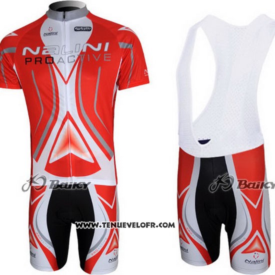 2012 Maillot Ciclismo Nalini Rouge et Blanc Manches Courtes et Cuissard
