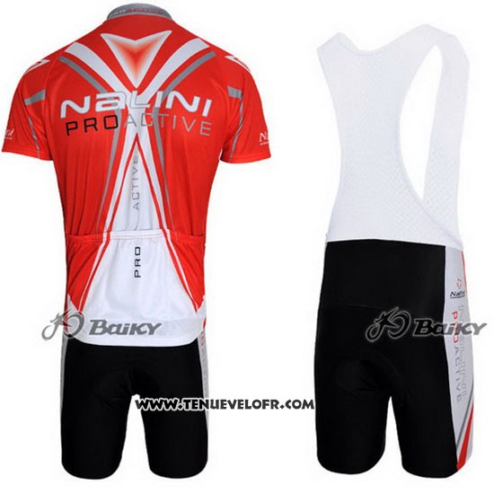 2012 Maillot Ciclismo Nalini Rouge et Blanc Manches Courtes et Cuissard