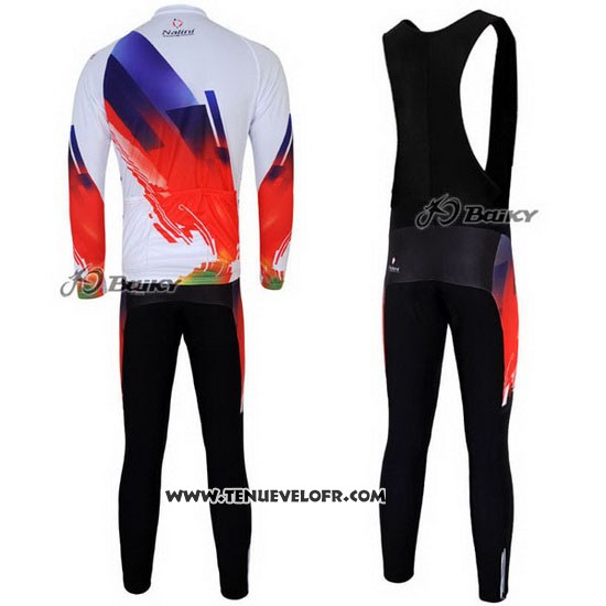 2012 Maillot Ciclismo Nalini Rouge et Blanc Manches Longues et Cuissard