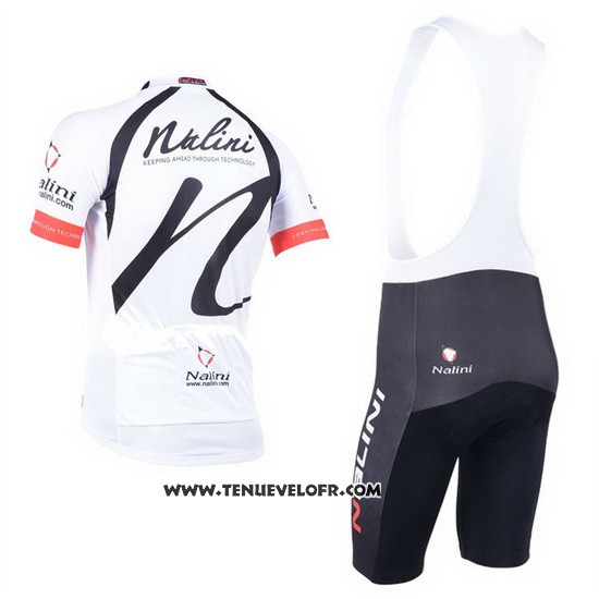 2013 Maillot Ciclismo Nalini Blanc Manches Courtes et Cuissard