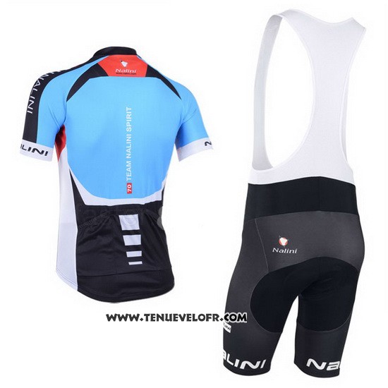 2013 Maillot Ciclismo Nalini Noir et Azur Manches Courtes et Cuissard