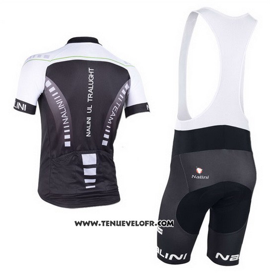 2013 Maillot Ciclismo Nalini Noir et Gris Manches Courtes et Cuissard