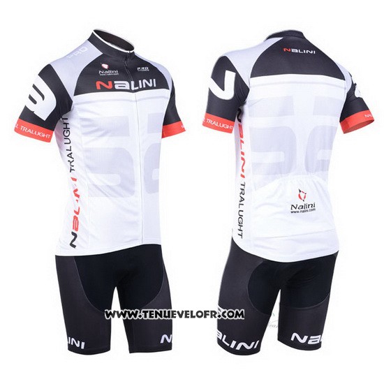 2013 Maillot Ciclismo Nalini Noir et Rouge Manches Courtes et Cuissard