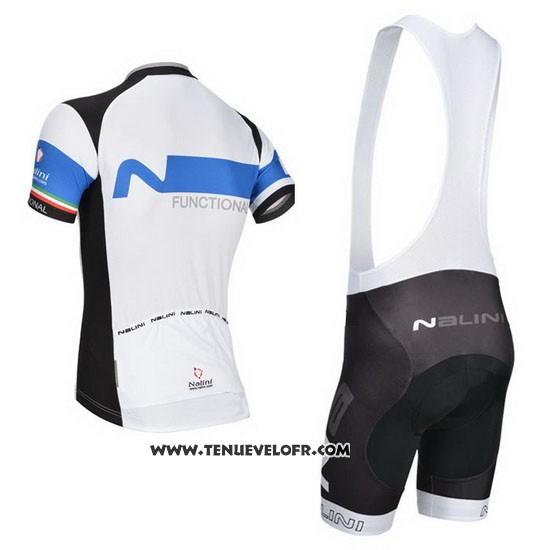 2014 Maillot Ciclismo Nalini Noir et Blanc Manches Courtes et Cuissard