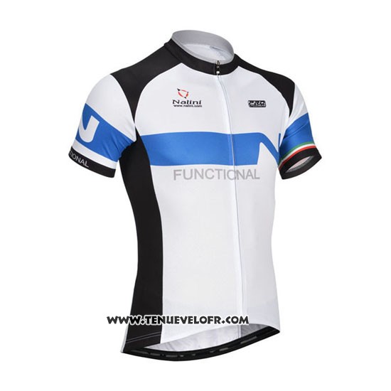 2014 Maillot Ciclismo Nalini Noir et Blanc Manches Courtes et Cuissard